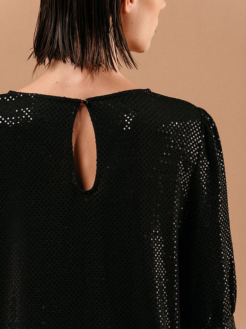 Grace & Mila London Woven Top Noir