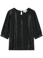 Grace & Mila London Woven Top Noir