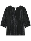 Grace & Mila London Woven Top Noir