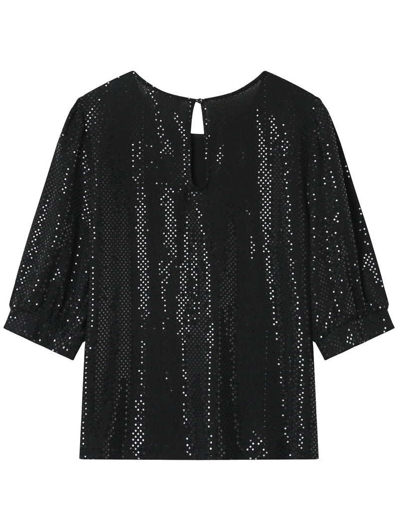 Grace & Mila London Woven Top Noir
