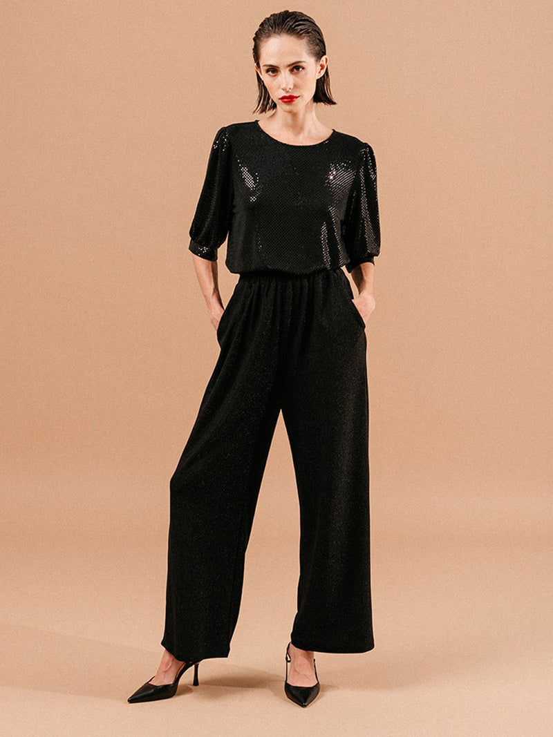 Grace & Mila London Woven Top Noir