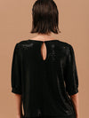 Grace & Mila London Woven Top Noir