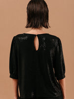 Grace & Mila London Woven Top Noir