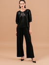 Grace & Mila London Woven Top Noir