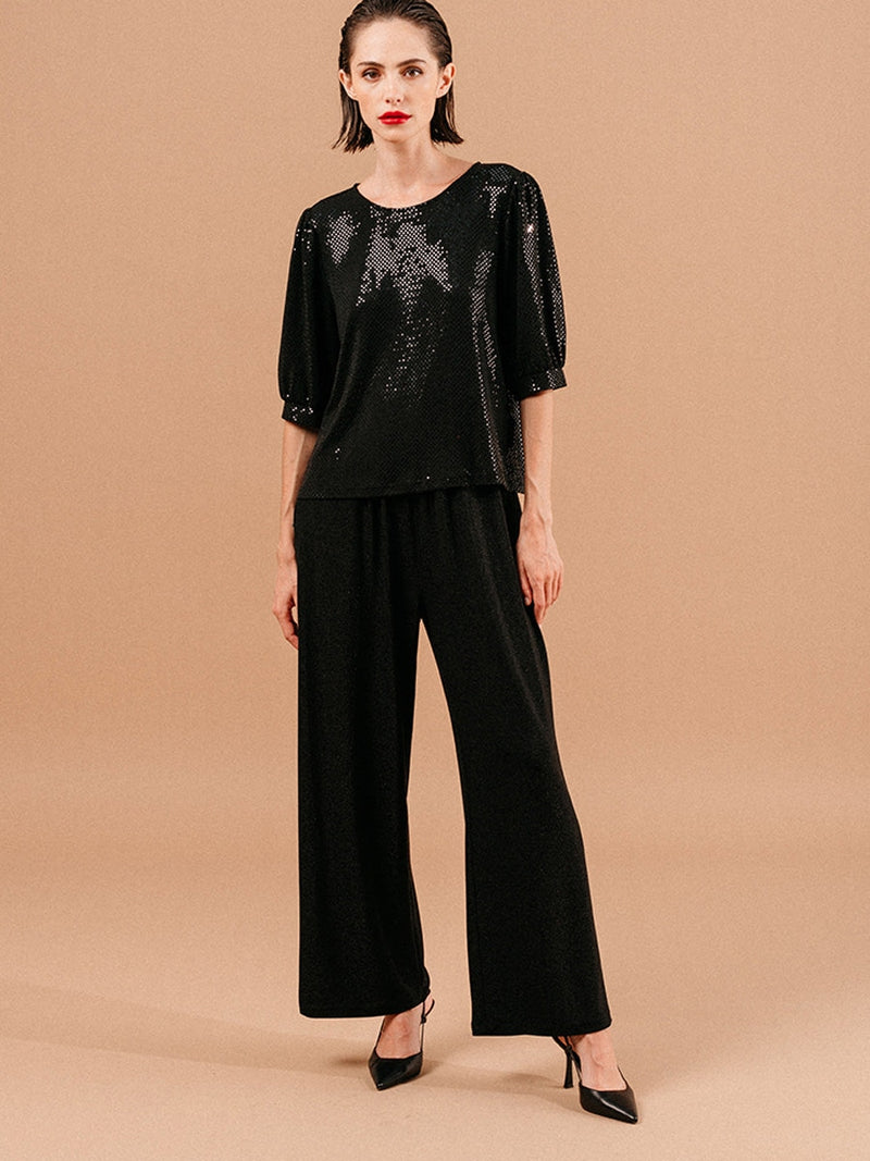 Grace & Mila London Woven Top Noir