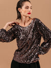 Grace & Mila Ludmila Woven Top Chocolat