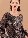 Grace & Mila Ludmila Woven Top Chocolat