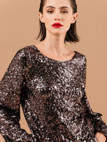 Grace & Mila Ludmila Woven Top Chocolat