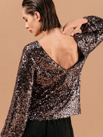 Grace & Mila Ludmila Woven Top Chocolat