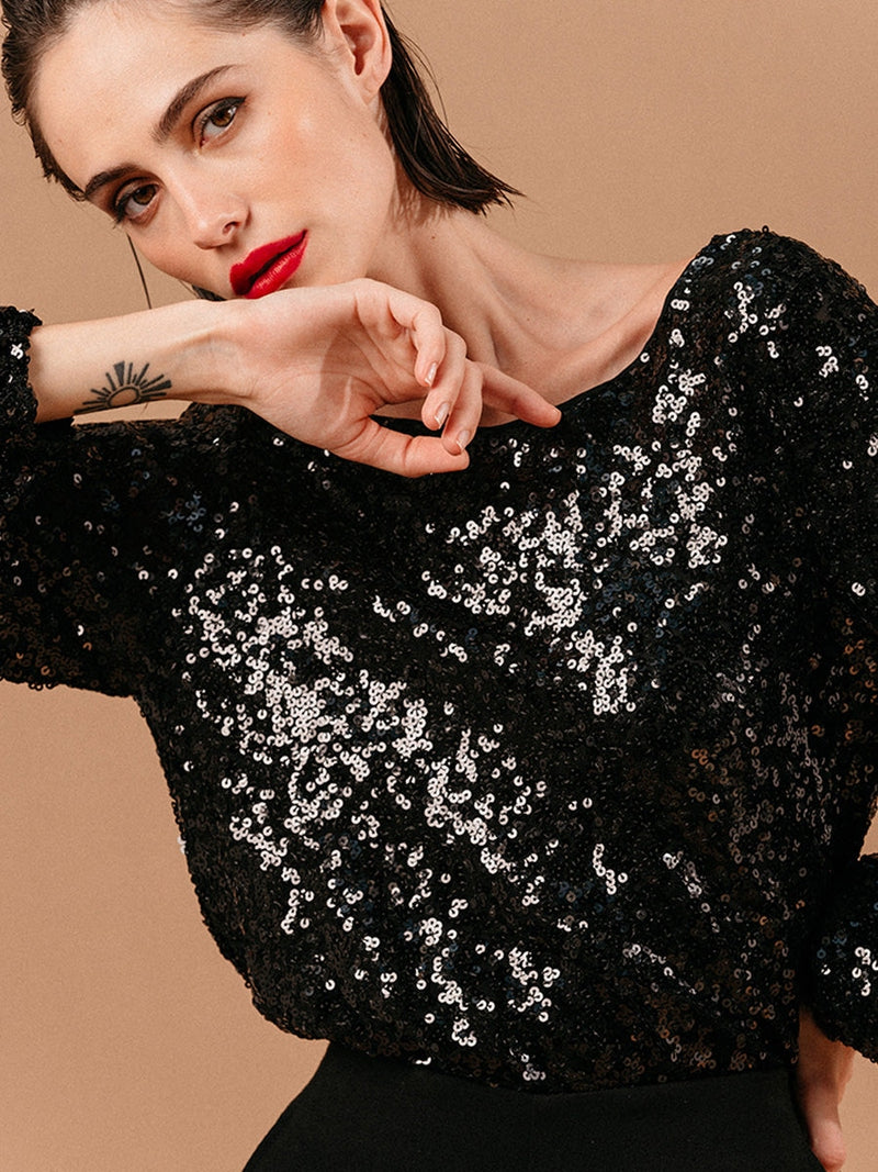 Grace & Mila Ludmila Woven Top Noir