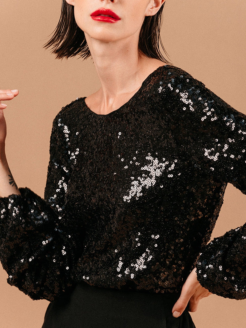 Grace & Mila Ludmila Woven Top Noir