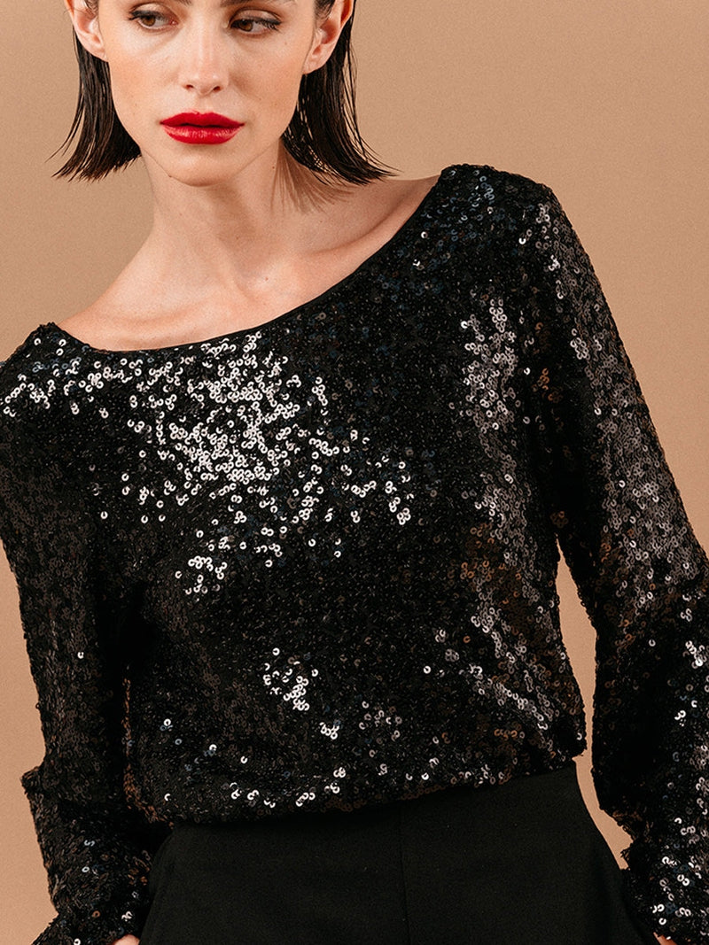 Grace & Mila Ludmila Woven Top Noir