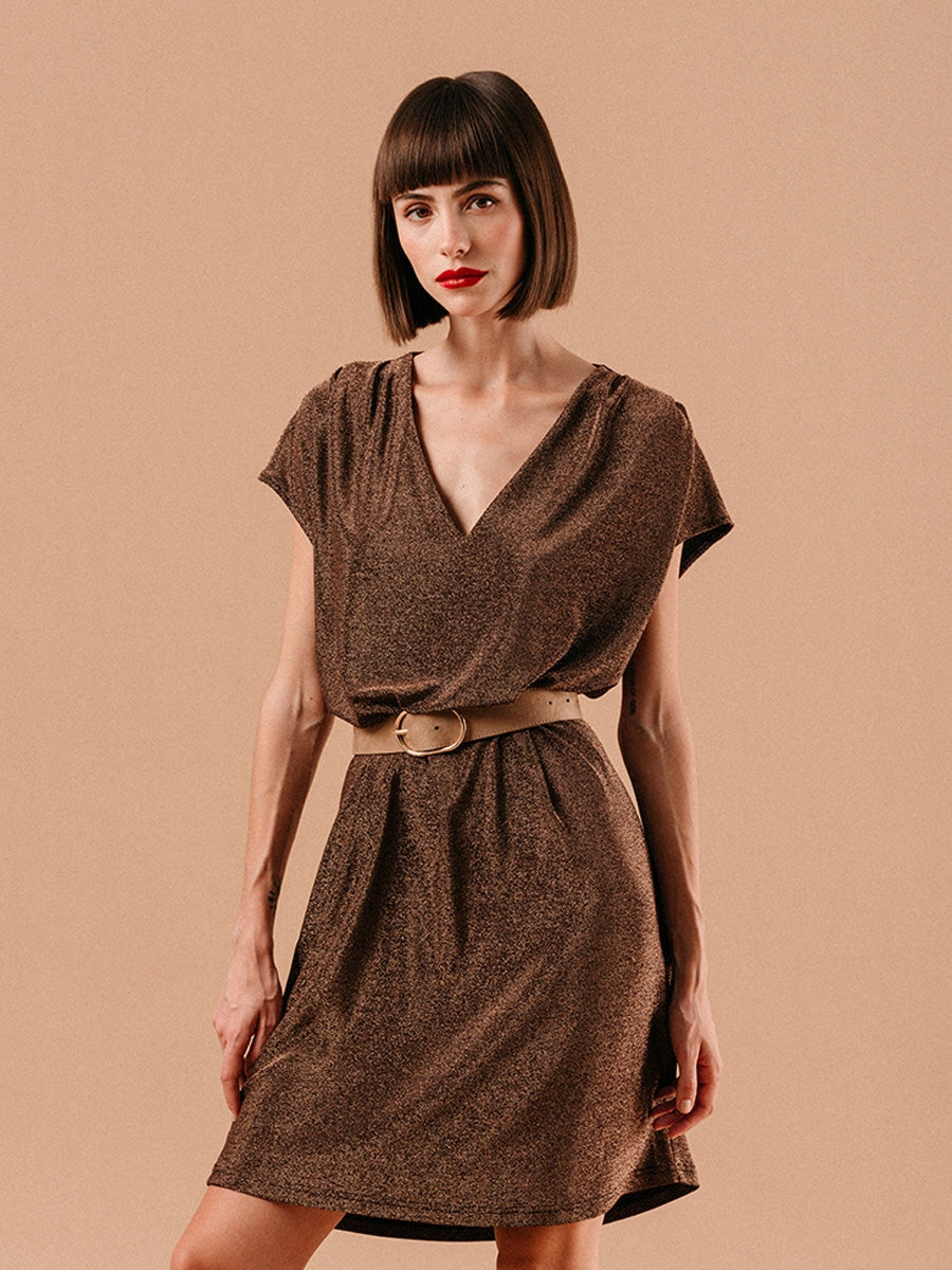 Grace & Mila Lydie Dress Chocolat