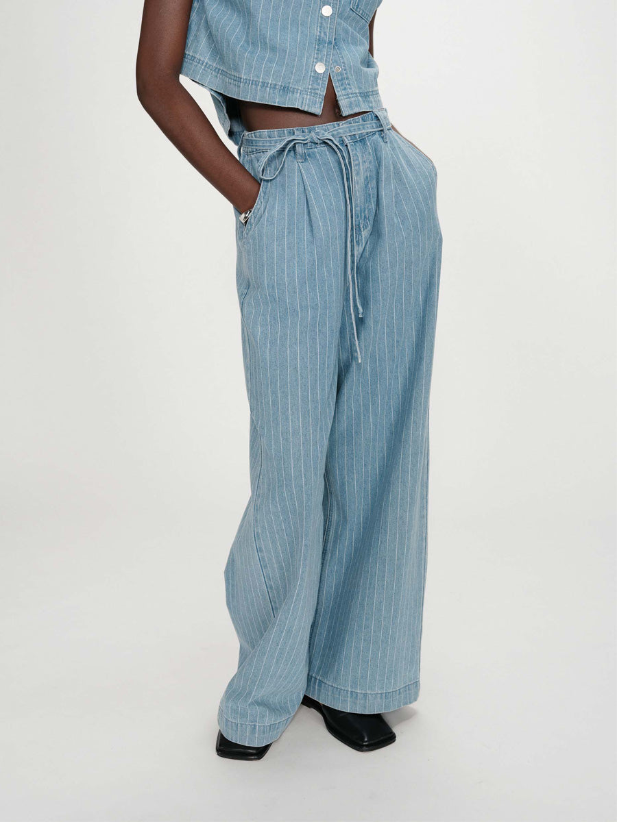 Grace & Mila Pompon Raidalliset Farkut Sininen