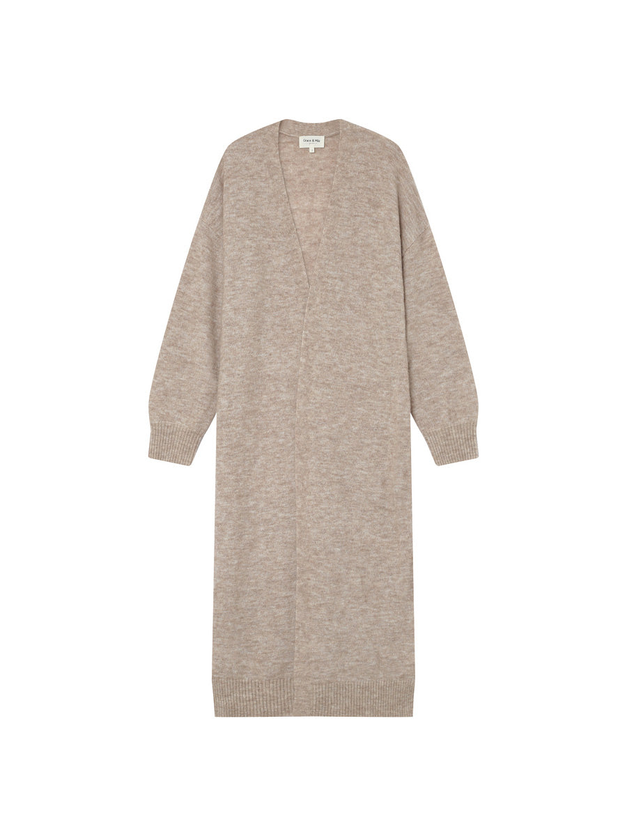 Grace & Mila Santiago Pitkä Neuletakki Beige