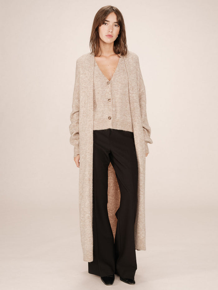 Grace & Mila Santiago Pitkä Neuletakki Beige