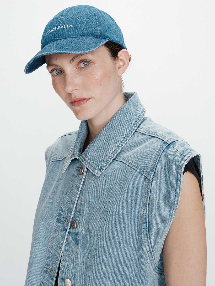 Grace & Mila Slimane Denimlippis Sininen