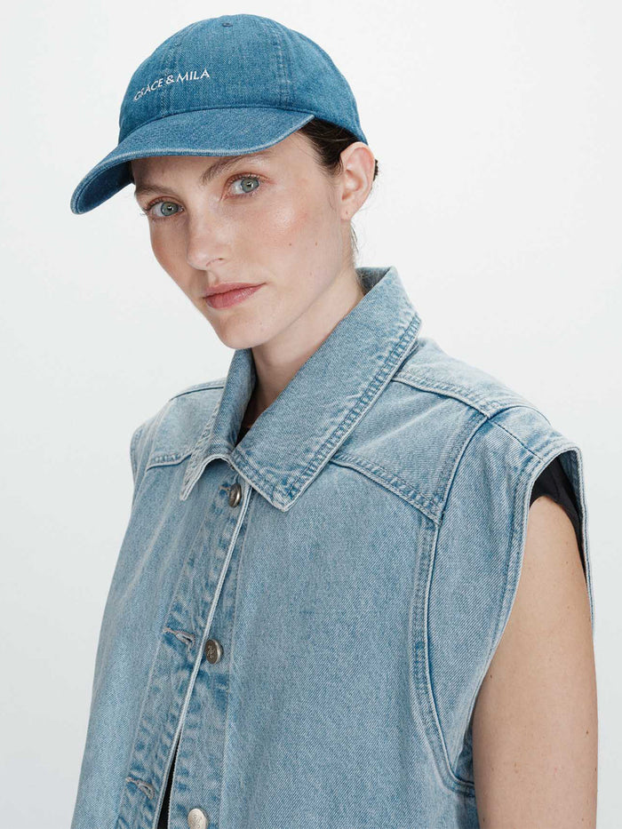 Grace & Mila Slimane Denimlippis Sininen