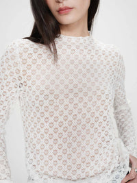 Grace & Mila Valmy Pitsipusero Valkoinen