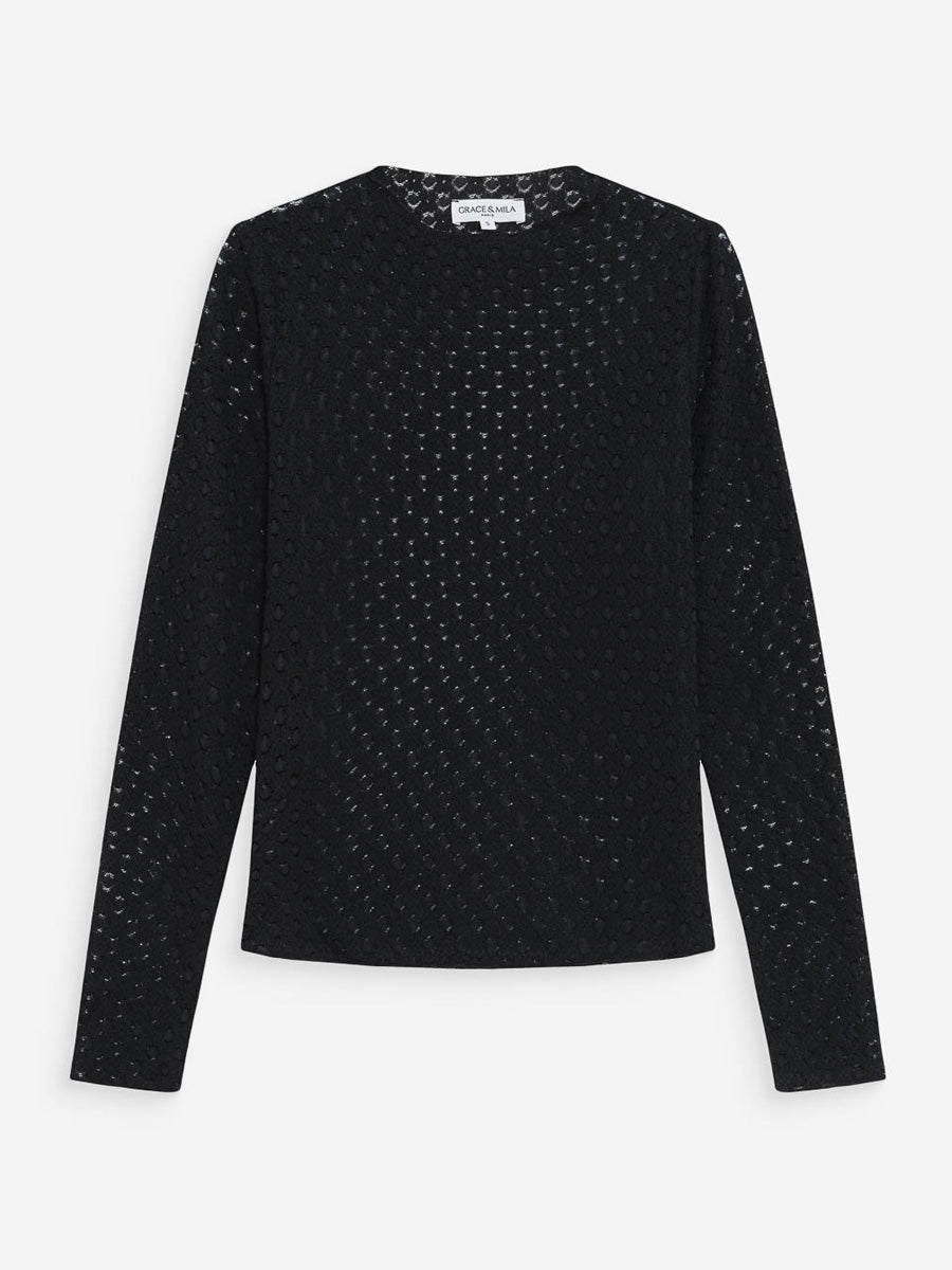 Grace & Mila Valmy Pitsipusero Musta