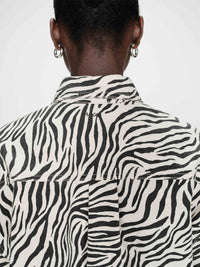 Grace & Mila Vana Seeprakuviollinen Paitatakki Musta/valkoinen