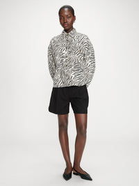 Grace & Mila Vana Seeprakuviollinen Paitatakki Musta/valkoinen