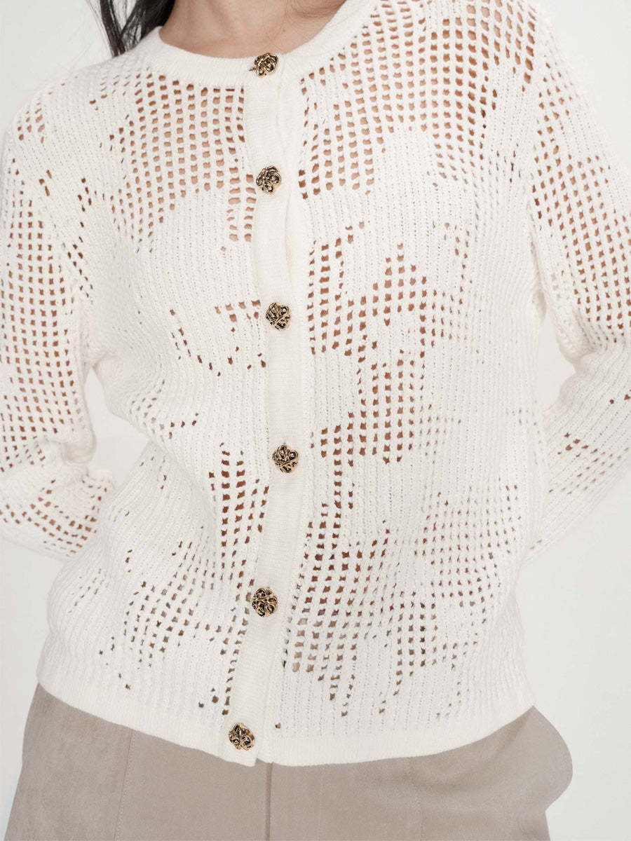 Grace & Mila Velasquez Neuletakki Valkoinen