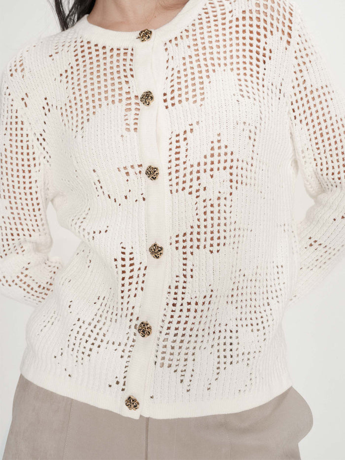 Grace & Mila Velasquez Neuletakki Valkoinen