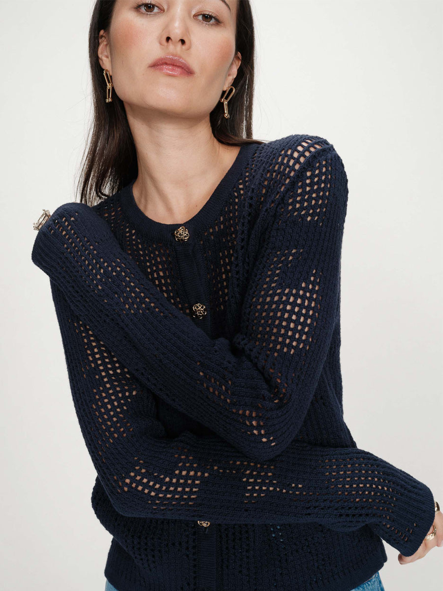 Grace & Mila Velasquez Neuletakki Tummansininen