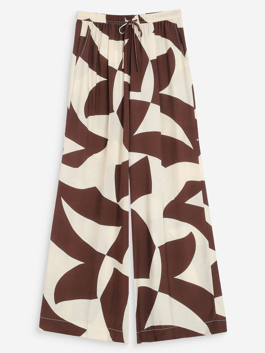 Grace & Mila Veni Kuviollinen Housu Ruskea