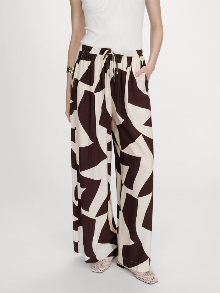 Grace & Mila Veni Kuviollinen Housu Ruskea