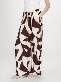 Grace & Mila Veni Kuviollinen Housu Ruskea