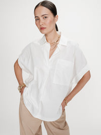 Grace & Mila Versigny Lyhythihainen Kauluspaita Valkoinen