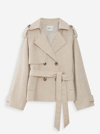 Grace & Mila Vogue Lyhyt Trenssitakki Beige