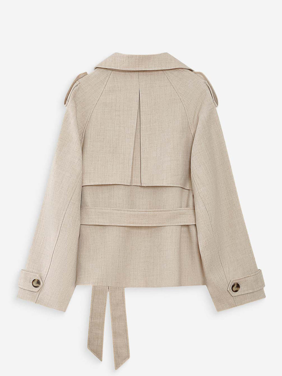 Grace & Mila Vogue Lyhyt Trenssitakki Beige