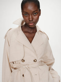 Grace & Mila Vogue Lyhyt Trenssitakki Beige