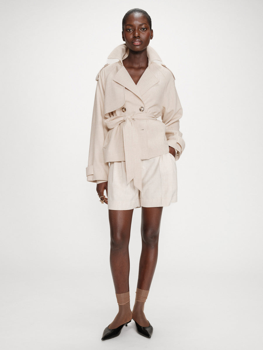 Grace & Mila Vogue Lyhyt Trenssitakki Beige