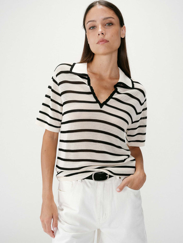 Grace & Mila Wilmot Raidallinen Paita Musta/valkoinen