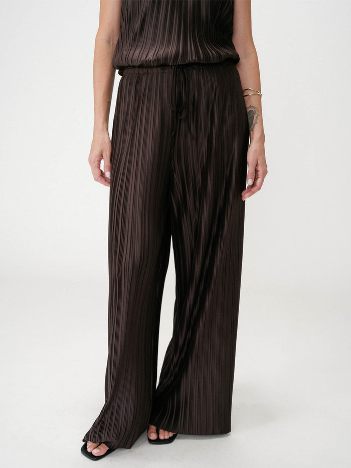 Grace & Mila Wonka Pliseerattu Housu Ruskea