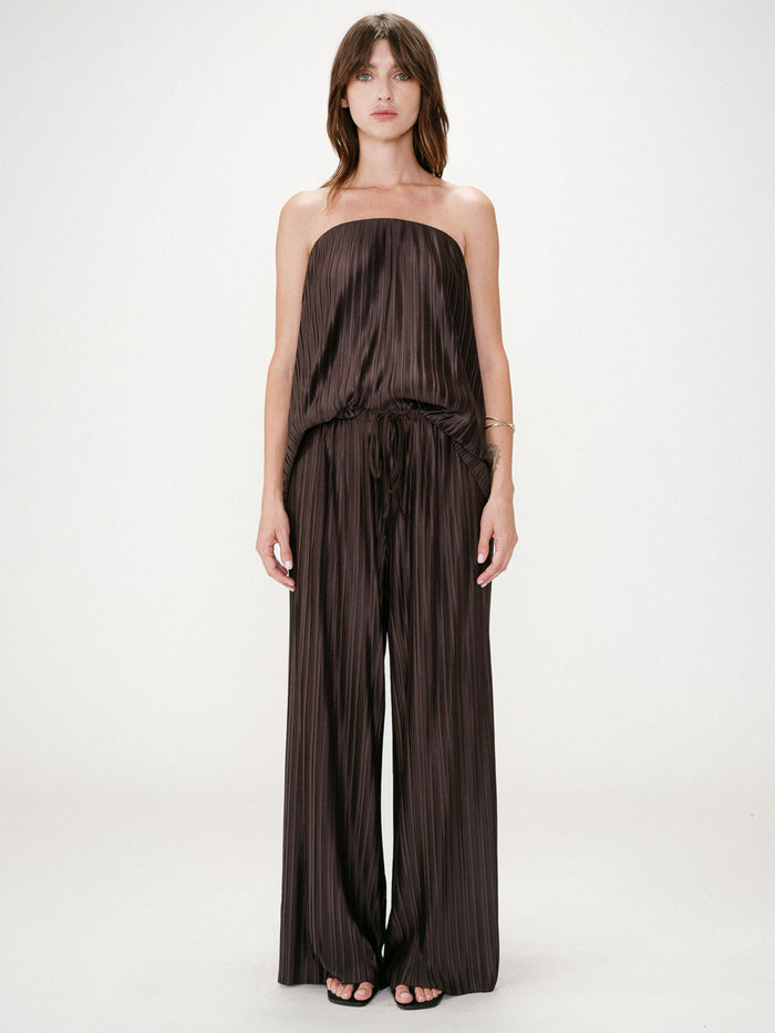 Grace & Mila Wonka Pliseerattu Housu Ruskea