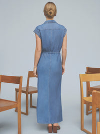 Gustav Denmark Britney Long Bias Cut Dress Sininen