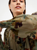 Gustav Denmark Amber Chiffon Shirt Jade Sheen