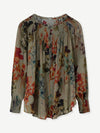 Gustav Denmark Amber Chiffon Shirt Jade Sheen