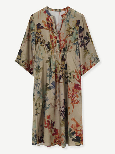Gustav Denmark Hali Knee Long Dress Jade Sheen