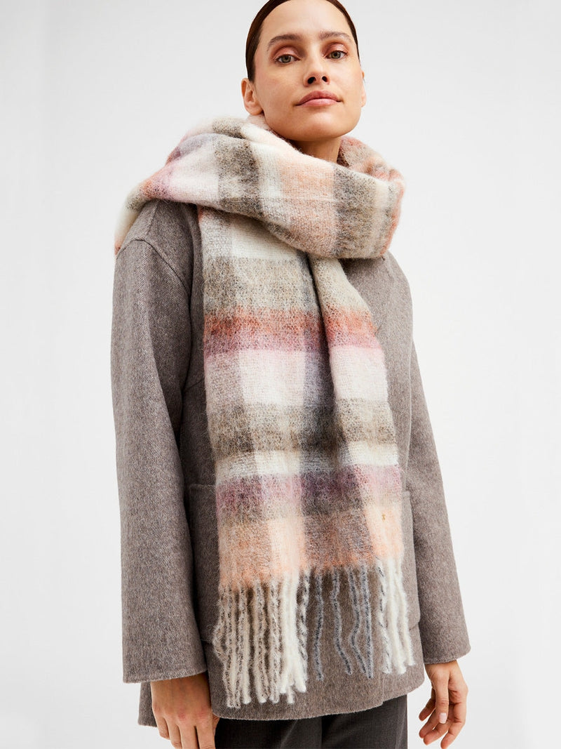 Gustav Dereen fluffy wool scarf Almond