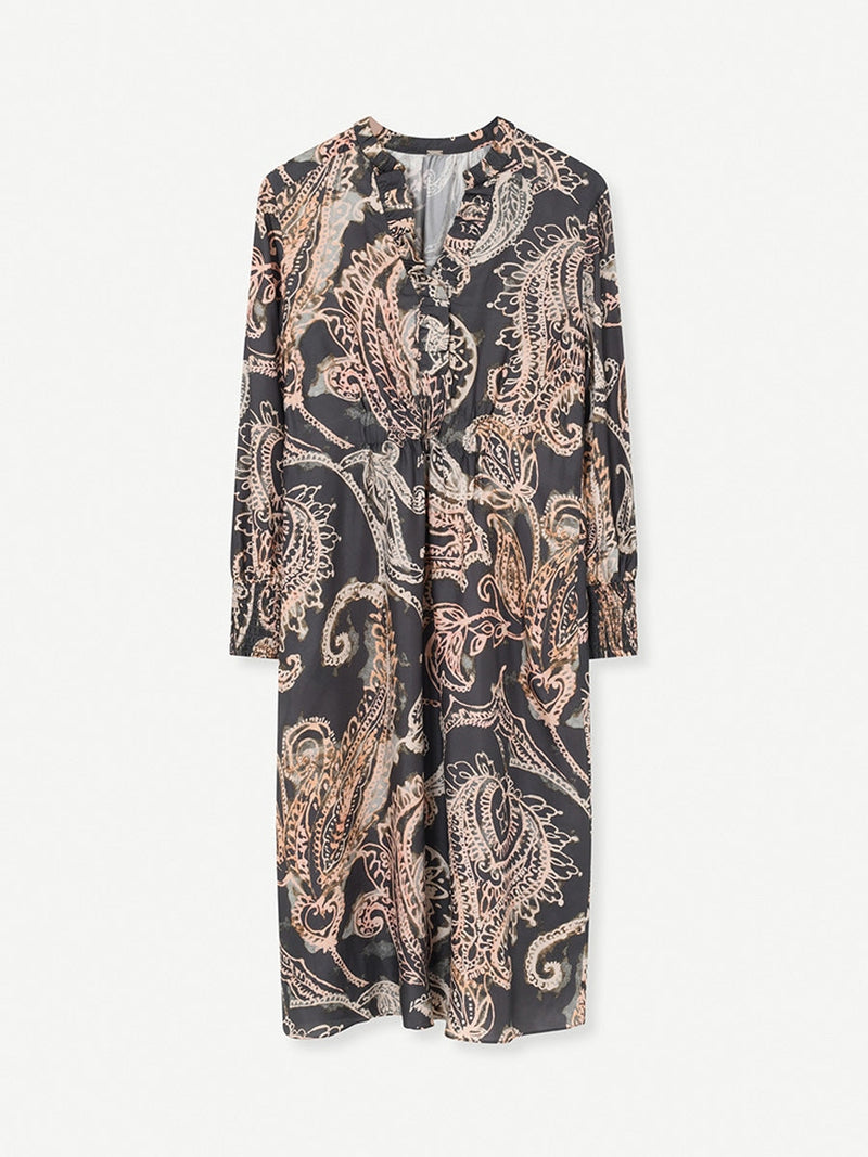 Gustav Denmark Hali Knee Long Dress Dark Grey