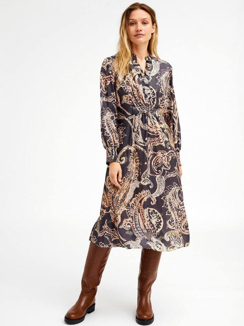 Gustav Denmark Hali Knee Long Dress Dark Grey