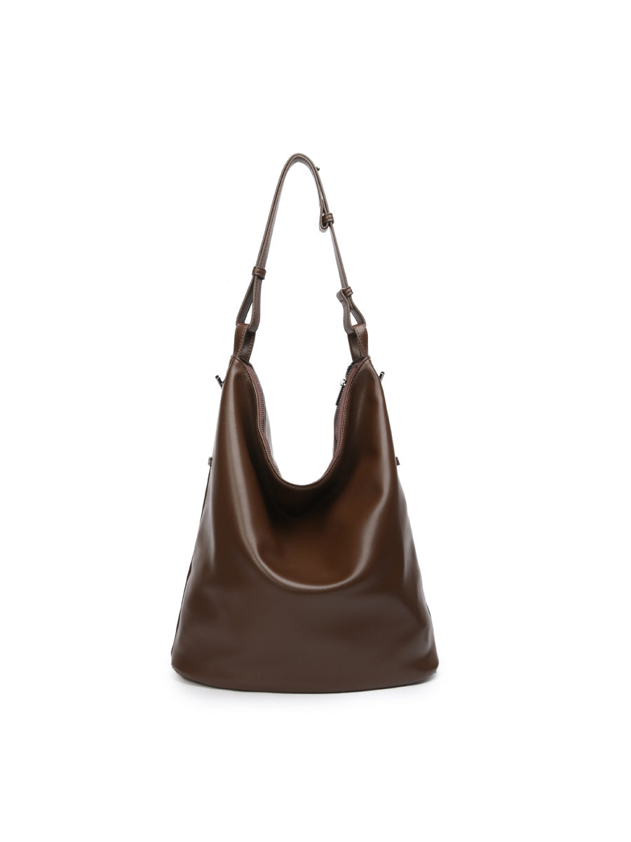 HVISK Emmett Glossy Structure Olkalaukku Ruskea