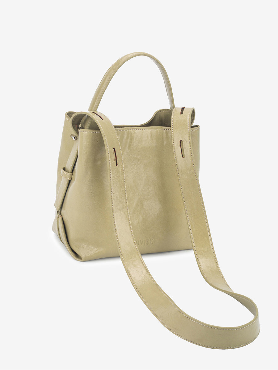 HVISK Molly Glossy Structure Käsilaukku Vihreä