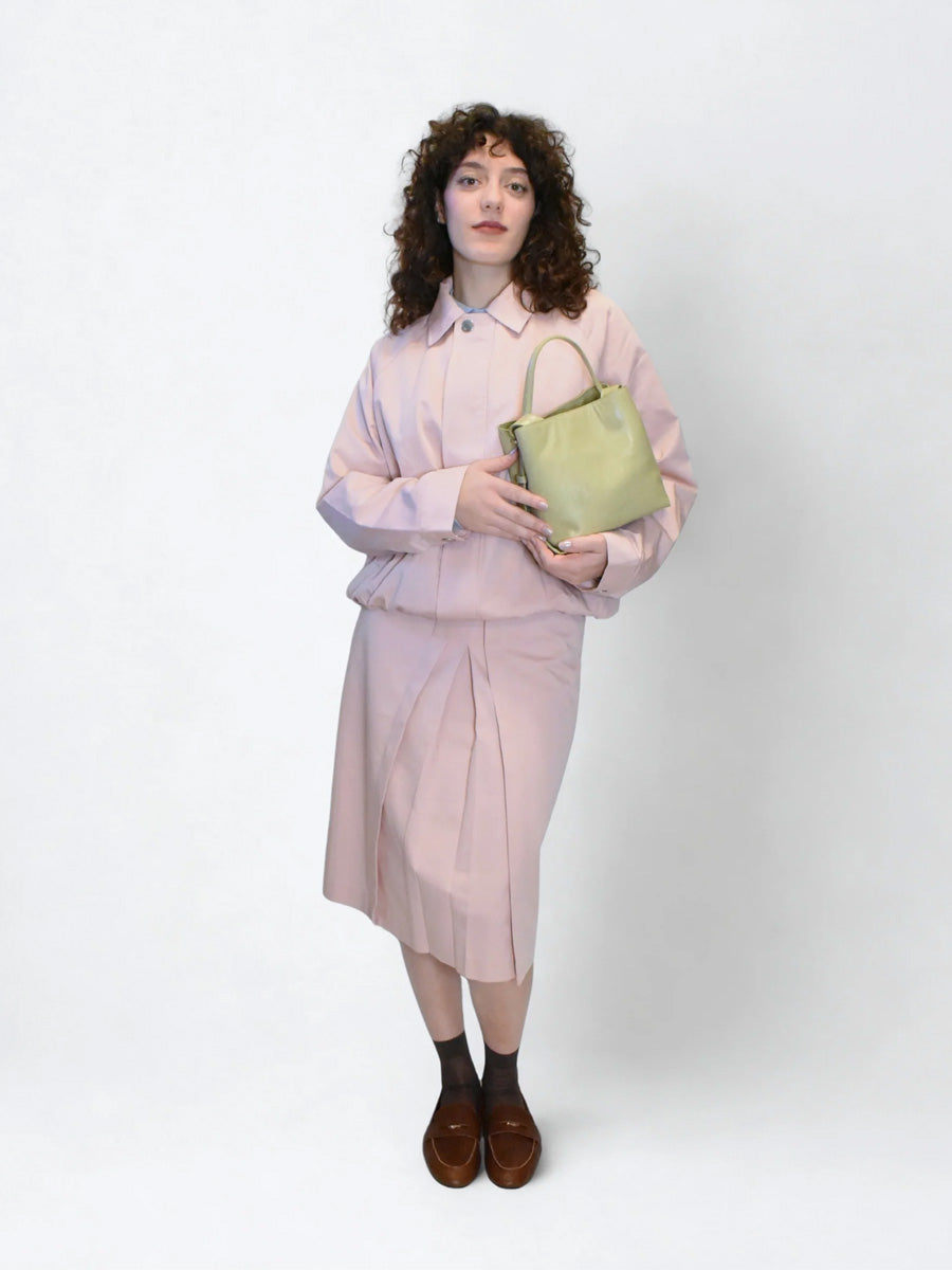 HVISK Molly Glossy Structure Käsilaukku Vihreä